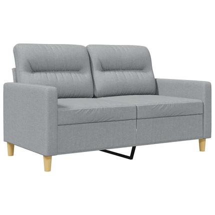 2-sitssoffa ljusgrå 120 cm tyg