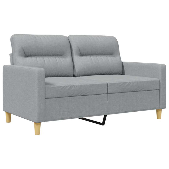 2-sitssoffa ljusgrå 120 cm tyg
