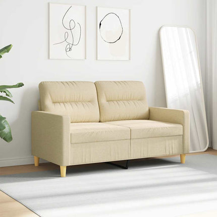 2-sitssoffa gräddvit 120 cm tyg