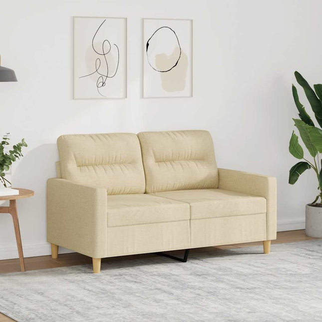 2-sitssoffa gräddvit 120 cm tyg