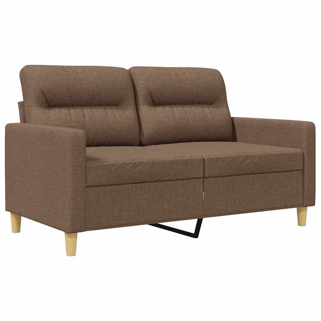 2-sitssoffa brun 120 cm tyg