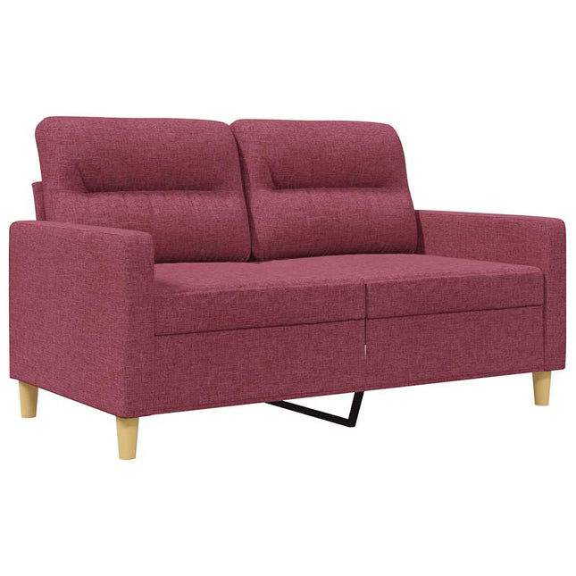 2-sitssoffa vinröd 120 cm tyg
