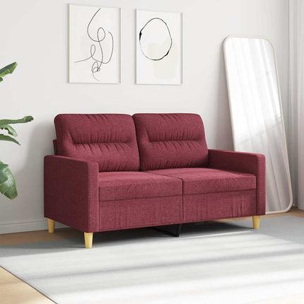 2-sitssoffa vinröd 120 cm tyg