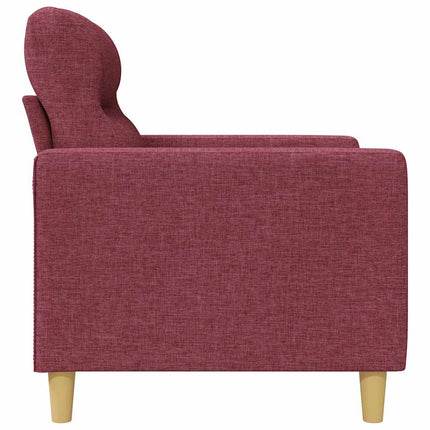 2-sitssoffa vinröd 120 cm tyg