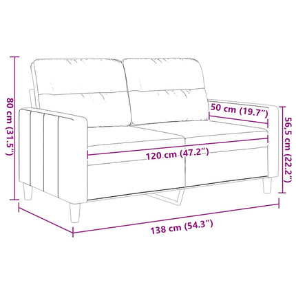 2-sitssoffa vinröd 120 cm tyg