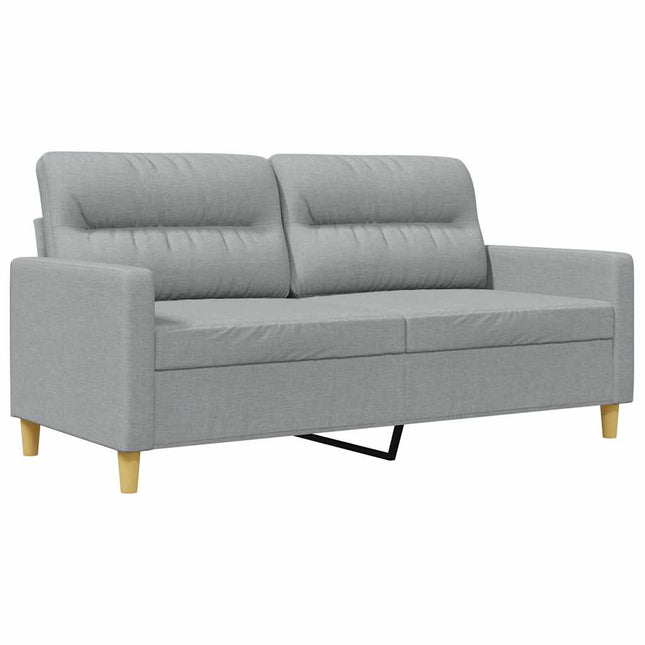 2-sitssoffa ljusgrå 140 cm tyg