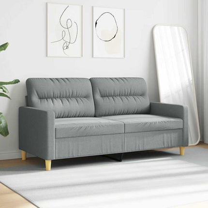 2-sitssoffa ljusgrå 140 cm tyg