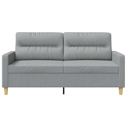 2-sitssoffa ljusgrå 140 cm tyg