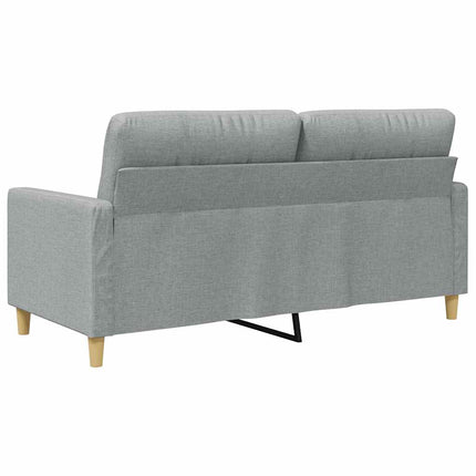 2-sitssoffa ljusgrå 140 cm tyg