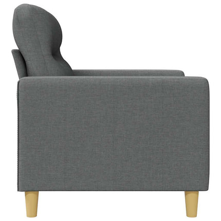 Soffa 2-sits mörkgrå 140 cm tyg