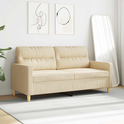 2-sitssoffa gräddvit 140 cm tyg
