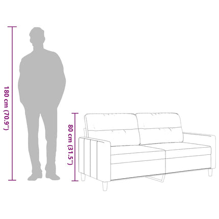 2-sitssoffa gräddvit 140 cm tyg