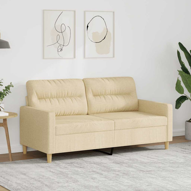 2-sitssoffa gräddvit 140 cm tyg