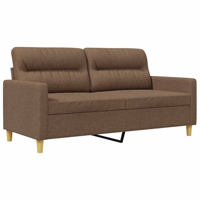 2-sitssoffa brun 140 cm tyg