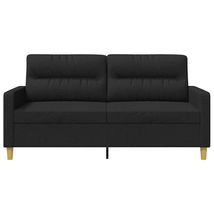 2-sitssoffa svart 140 cm tyg