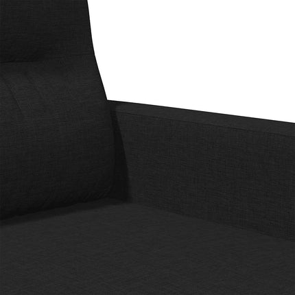 2-sitssoffa svart 140 cm tyg