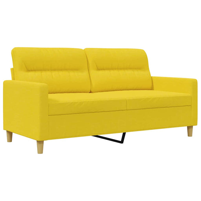 2-sitssoffa ljusggul 140 cm tyg