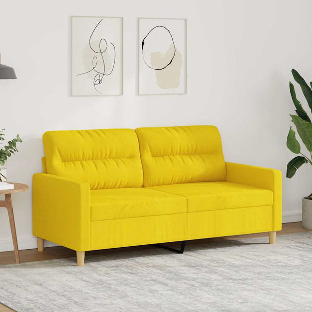 2-sitssoffa ljusggul 140 cm tyg