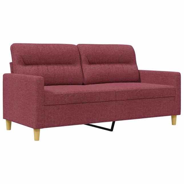 2-sitssoffa vinröd 140 cm tyg