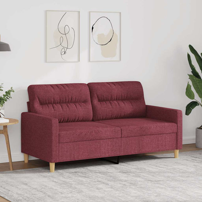 2-sitssoffa vinröd 140 cm tyg