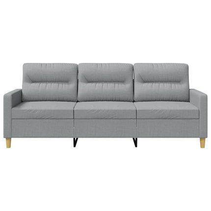 3-sitssoffa ljusgrå 180 cm tyg
