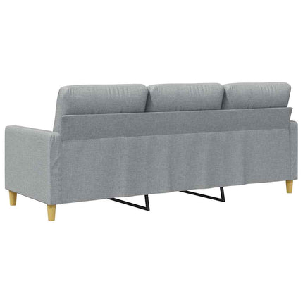 3-sitssoffa ljusgrå 180 cm tyg