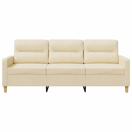 3-sitssoffa gräddvit 180 cm tyg