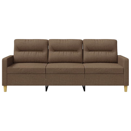 3-sitssoffa brun 180 cm tyg