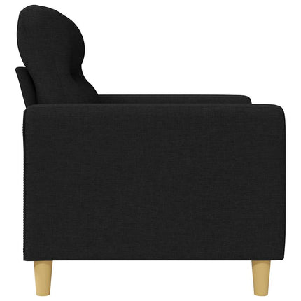 3-sitssoffa svart 180 cm tyg