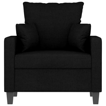Fåtölj svart 60 cm tyg