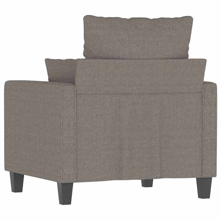 Fåtölj taupe 60 cm tyg