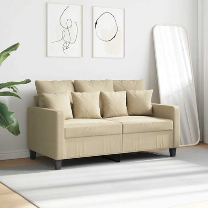 2-sitssoffa gräddvit 120 cm tyg