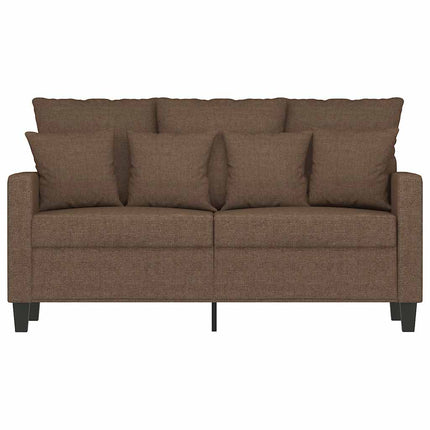 2-sitssoffa brun 120 cm tyg
