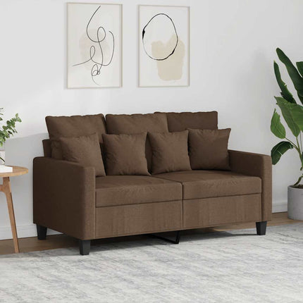 2-sitssoffa brun 120 cm tyg