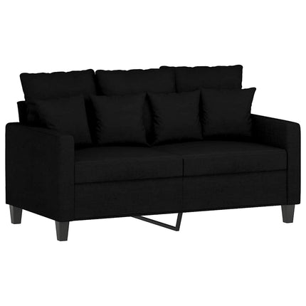2-sitssoffa ljusgrå Svart 120 cm tyg