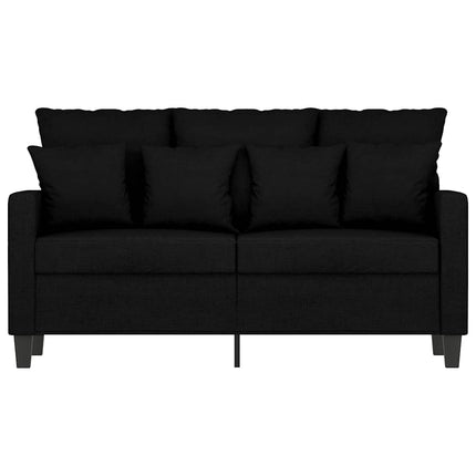 2-sitssoffa ljusgrå Svart 120 cm tyg