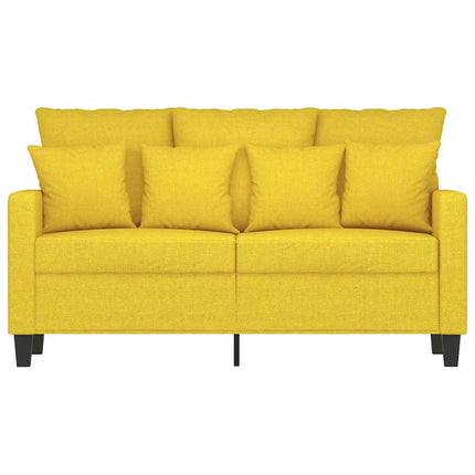 2-sitssoffa ljusggul 120 cm tyg