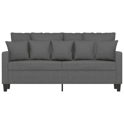 Soffa 2-sits mörkgrå 140 cm tyg