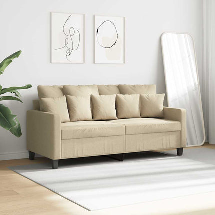 2-sitssoffa gräddvit 140 cm tyg