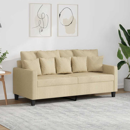 2-sitssoffa gräddvit 140 cm tyg