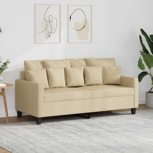 2-sitssoffa gräddvit 140 cm tyg