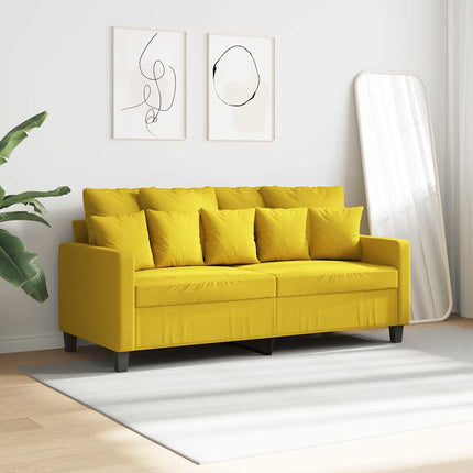 2-sitssoffa ljusggul 140 cm tyg