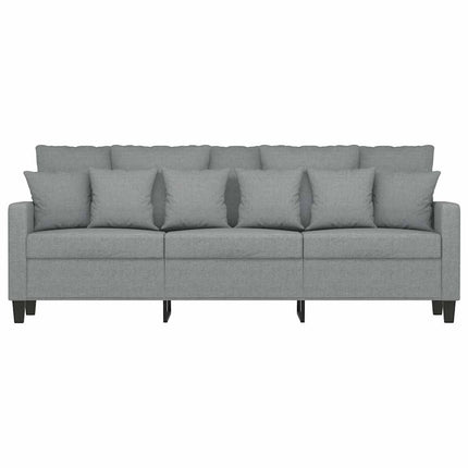3-sitssoffa ljusgrå 180 cm tyg