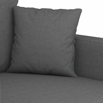 3-sitssoffa mörkgrå 180 cm tyg