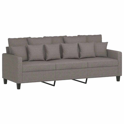 3-sitssoffa taupe 180 cm tyg