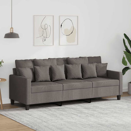 3-sitssoffa taupe 180 cm tyg