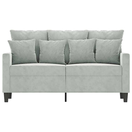 2-sitssoffa ljusgrå 120 cm sammet