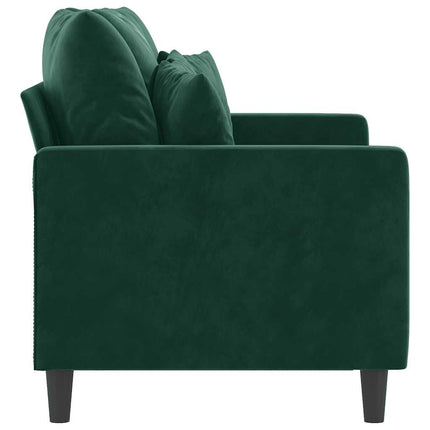 Soffa 2-sits mörkgrön 120 cm sammet