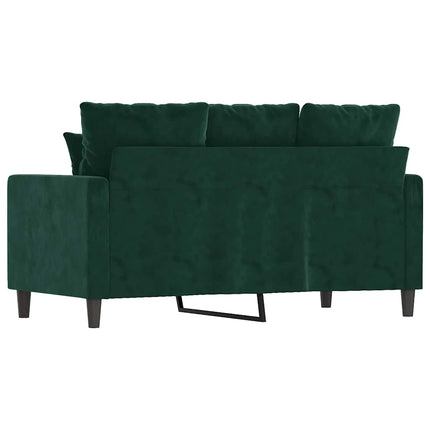 Soffa 2-sits mörkgrön 120 cm sammet