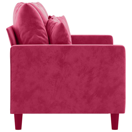 2-sitssoffa vinröd 120 cm sammet
